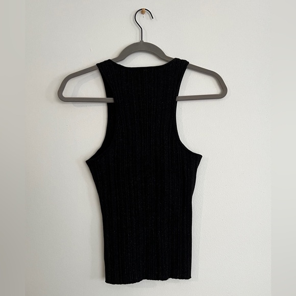 Madewell black shimmer knit tank - size M - Picture 3 of 3
